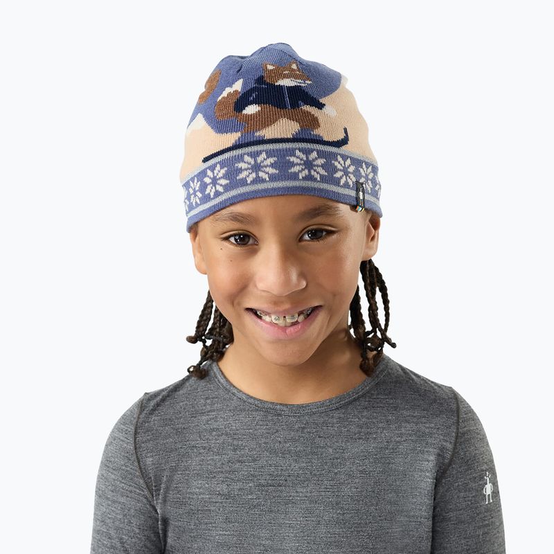 Detská zimná čiapka Smartwool Reversible Art Beanie nightfall blue 2