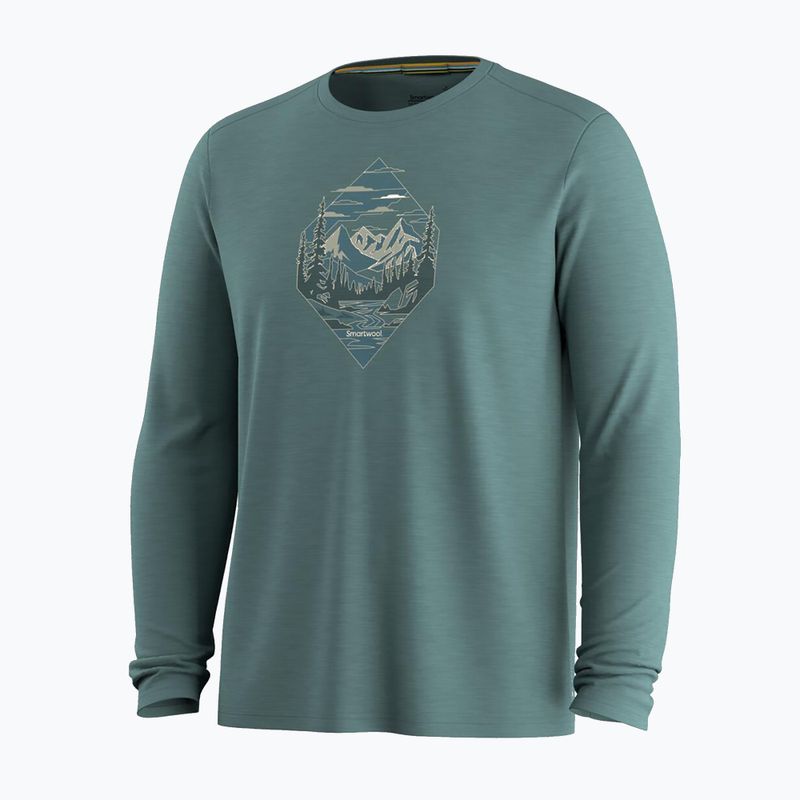 Pánske tričko longsleeve Smartwool Wander Valley Active Long Sleeve Graphic Tee dusty tea 3