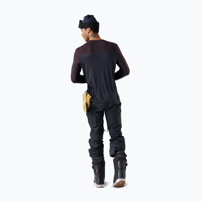 Pánska termo mikina Smartwool Classic Thermal Merino Base Layer Colorblock Crew Boxed mink/charcoal 2
