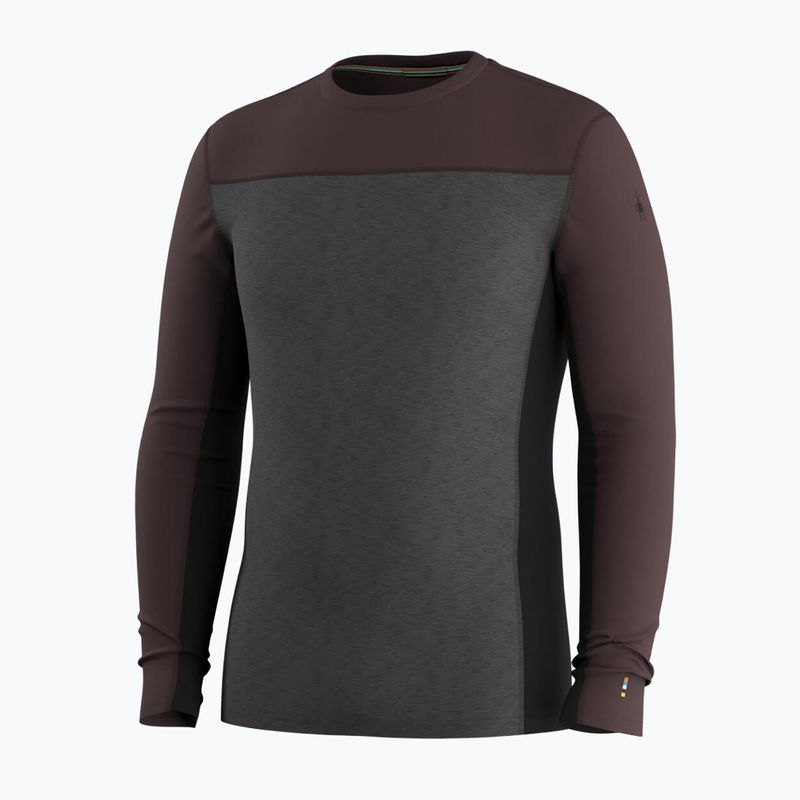 Pánska termo mikina Smartwool Classic Thermal Merino Base Layer Colorblock Crew Boxed mink/charcoal 3
