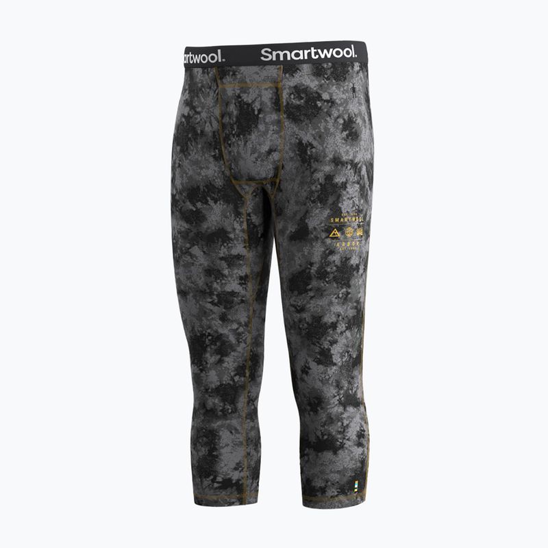 Pánske termonohavice Smartwool Classic Thermal Merino Base Layer 3/4 Bottom Boxed black tie dye/hny gold 4