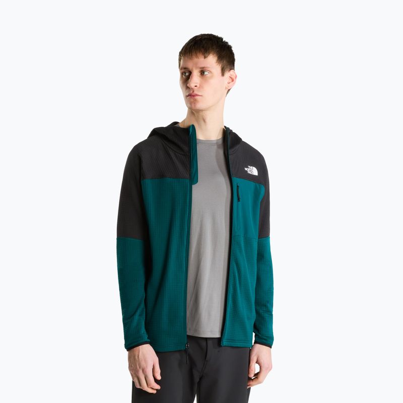 Pánska bunda The North Face Polartec Powergrid Stormgap Hoodie Pacific Teal/Tnf Black 4