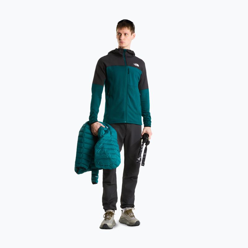 Pánska bunda The North Face Polartec Powergrid Stormgap Hoodie Pacific Teal/Tnf Black 2