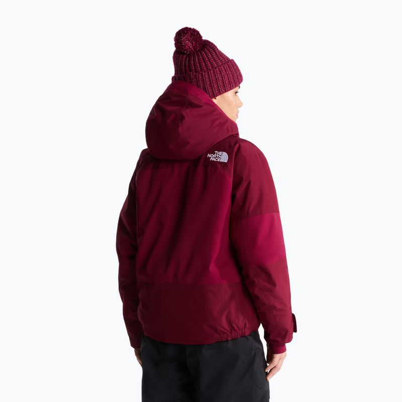 Dámska lyžiarska bunda The North Face Powstar burgundy crush 3