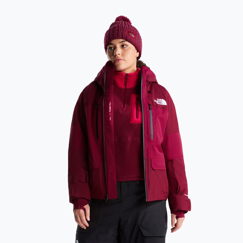 Dámska lyžiarska bunda The North Face Powstar burgundy crush 4