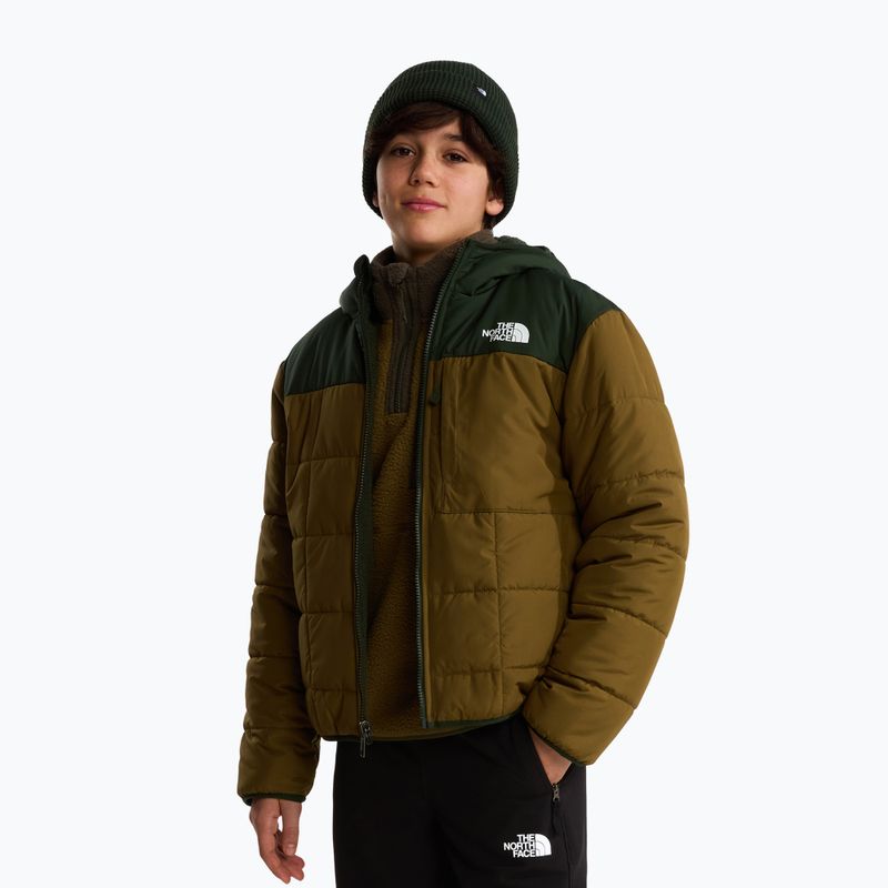 Detská zateplená bunda The North Face Reversible Shasta FZ Hooded caraway seed/bo 4