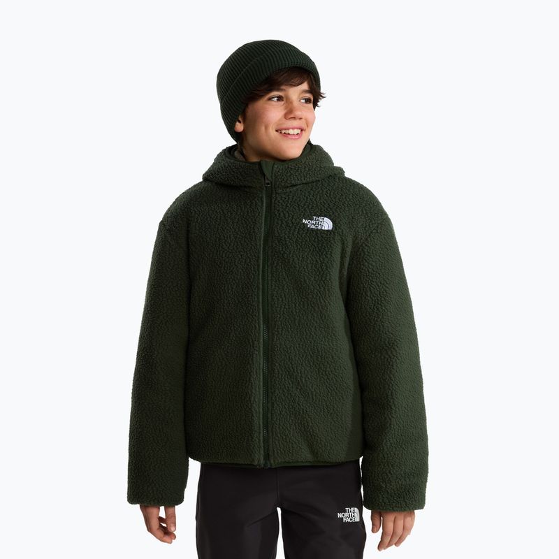 Detská zateplená bunda The North Face Reversible Shasta FZ Hooded caraway seed/bo 5