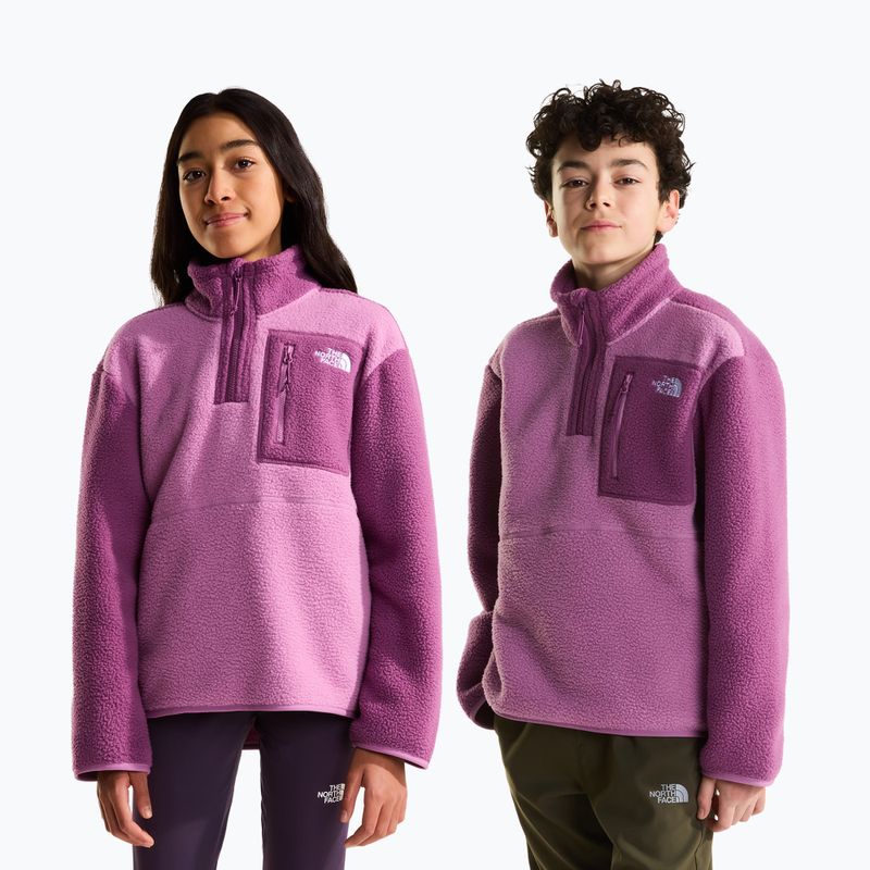 Detská fleecová mikina The North Face Yumiori 1/4 Zip hushed lavender 3