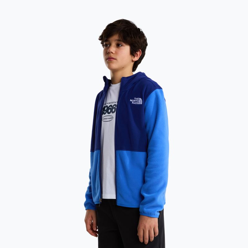Detská fleecová mikina The North Face Teen Glacier Full Zip Hoodie bold blue/activ blue 3