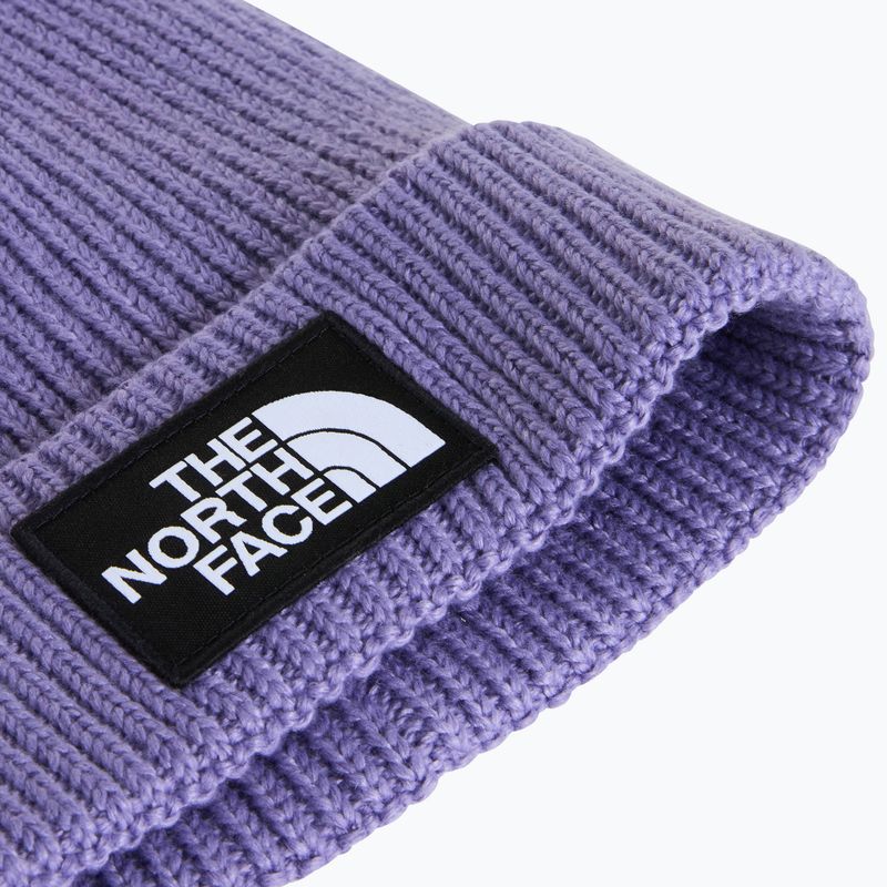 Zimná čiapka The North Face Logo Box Cuffed grounded plum 2