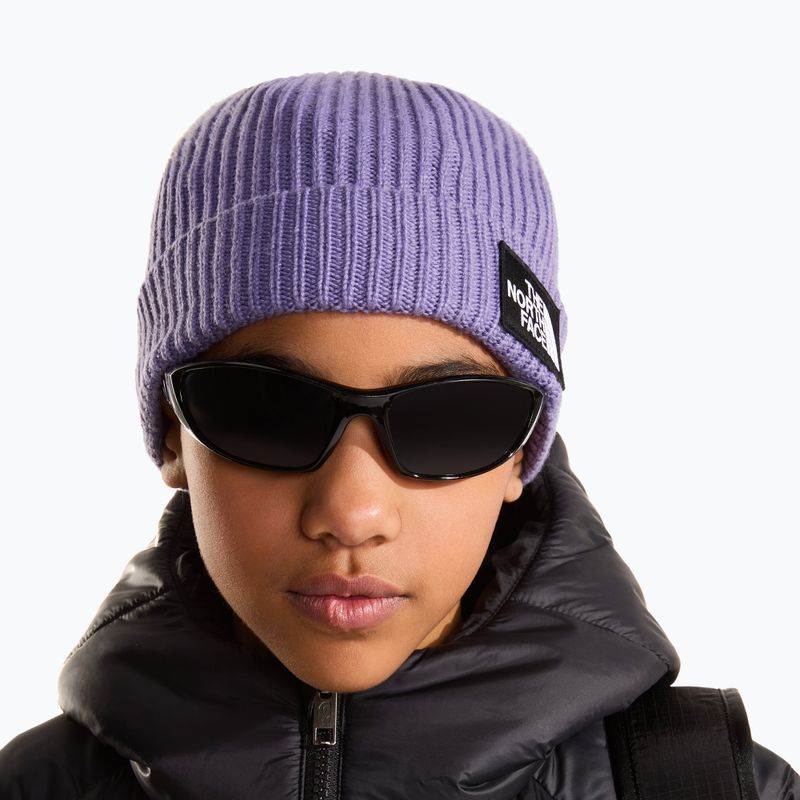 Zimná čiapka The North Face Logo Box Cuffed grounded plum 3