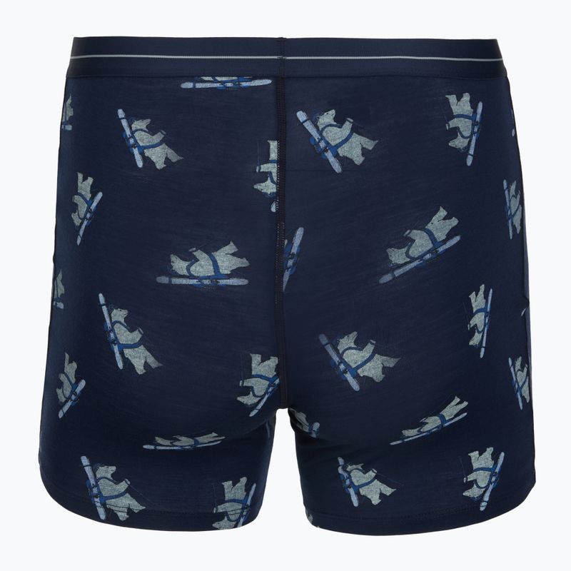 Pánske termo boxerky Icebreaker Merino 150 Anatomica BearTour AOP Boxers midnight navy 2