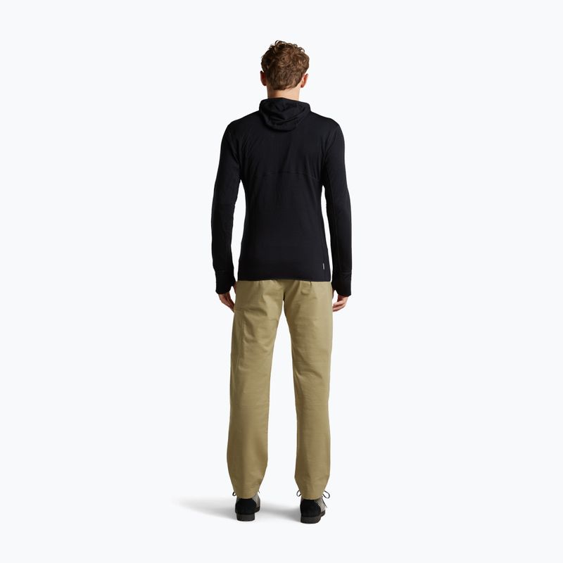 Pánska trekingová mikina Icebreaker Merino 200 Realfleece Descender Half Zip Hoodie black 5