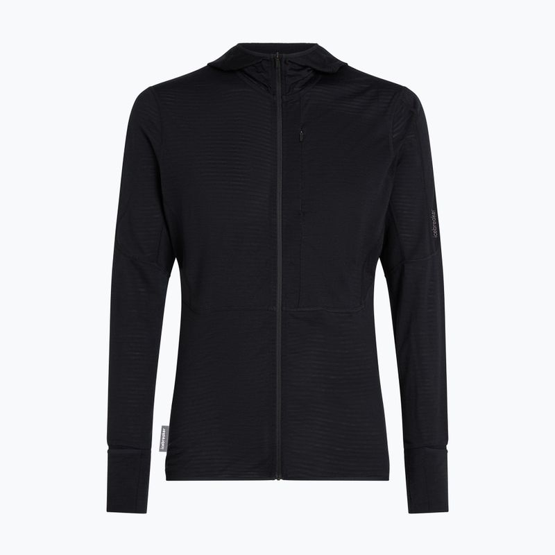 Pánska trekingová mikina Icebreaker Merino 200 Realfleece Descender Half Zip Hoodie black 10
