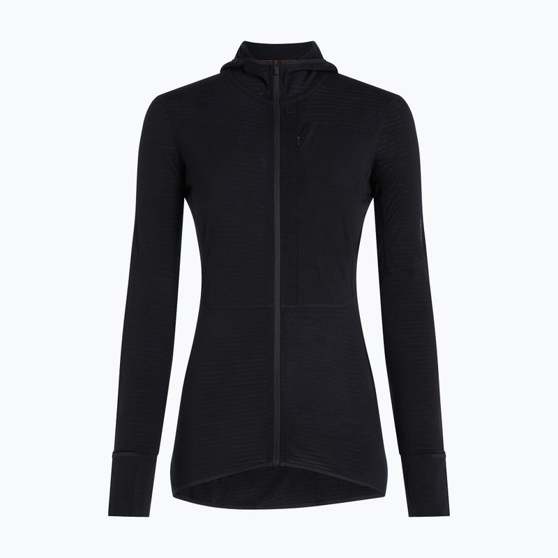 Dámska trekingová mikina Icebreaker Merino 200 Realfleece Descender Half Zip Hoodie black 9