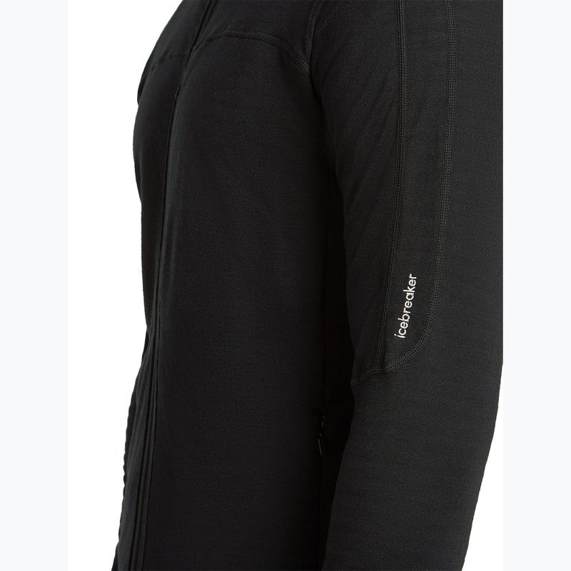 Pánska trekingová mikina Icebreaker Merino 300 Realfleece Descender Zip Hoodie black 8