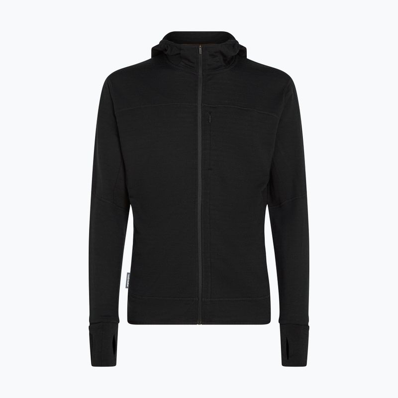 Pánska trekingová mikina Icebreaker Merino 300 Realfleece Descender Zip Hoodie black 10