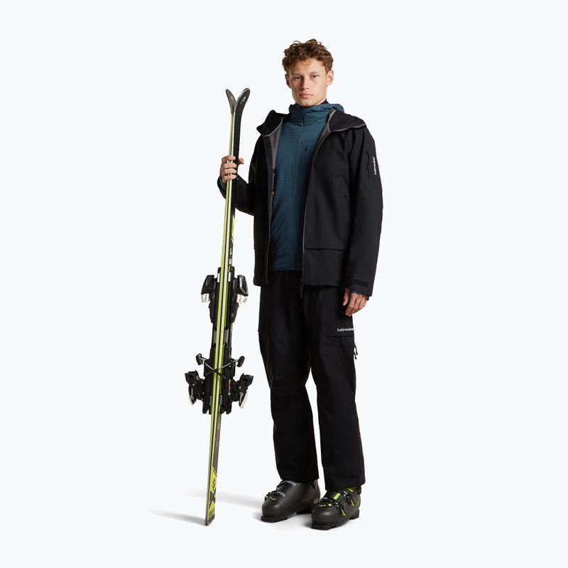 Pánska trekingová mikina Icebreaker Merino 300 Realfleece Descender Zip Hoodie abyss 2