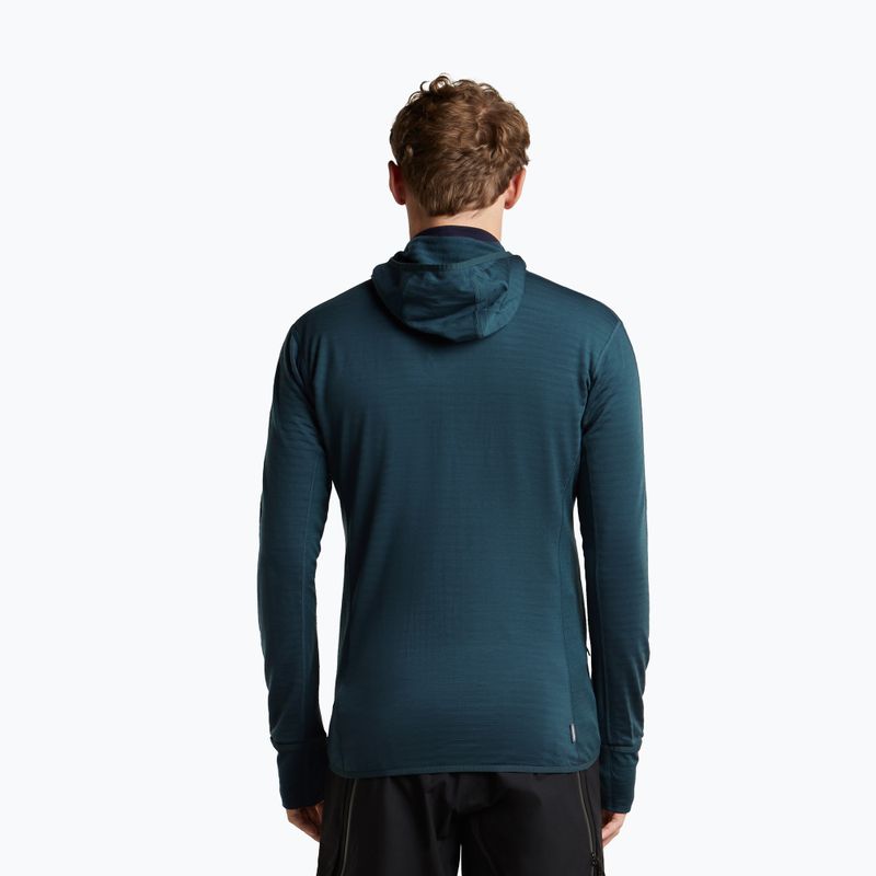 Pánska trekingová mikina Icebreaker Merino 300 Realfleece Descender Zip Hoodie abyss 3