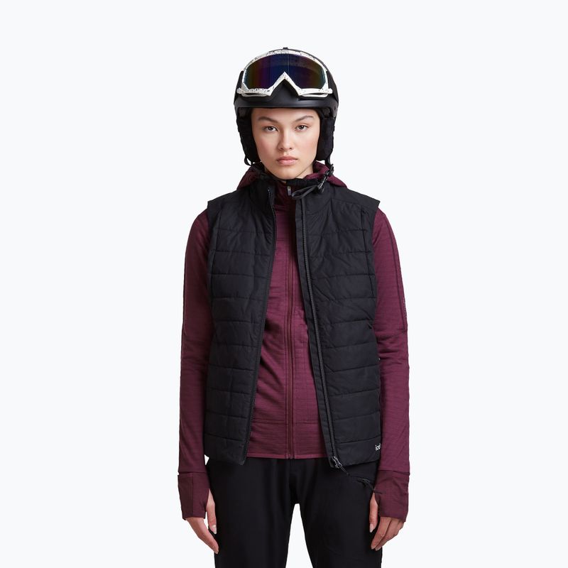 Dámska trekingová mikina Icebreaker Merino 300 Realfleece Descender Zip Hoodie dark berry 7