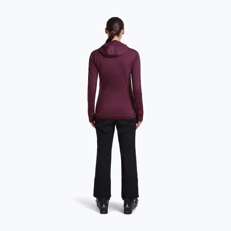 Dámska trekingová mikina Icebreaker Merino 300 Realfleece Descender Zip Hoodie dark berry 8