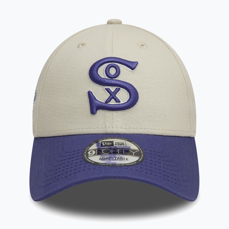 Šiltovka New Era WS Patch 9Forty Chicago White Sox light beige 3