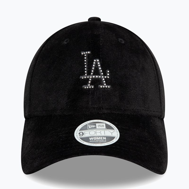 Šiltovka New Era Diamante Velour 9Forty Los Angeles Dodgers čierna 2