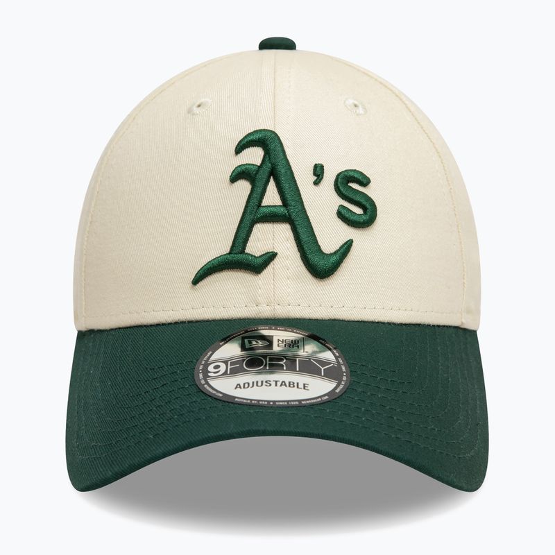 Šiltovka New Era Colourblock 9Forty Oakland Athletics light beige 3