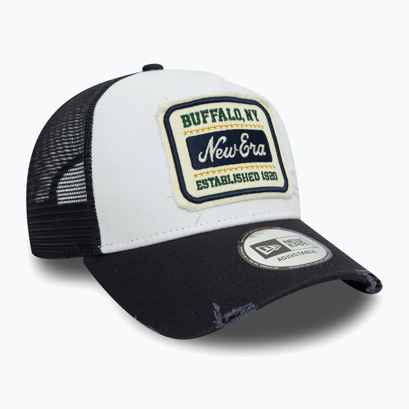 Šiltovka New Era NIE Patch Distressed Trucker white