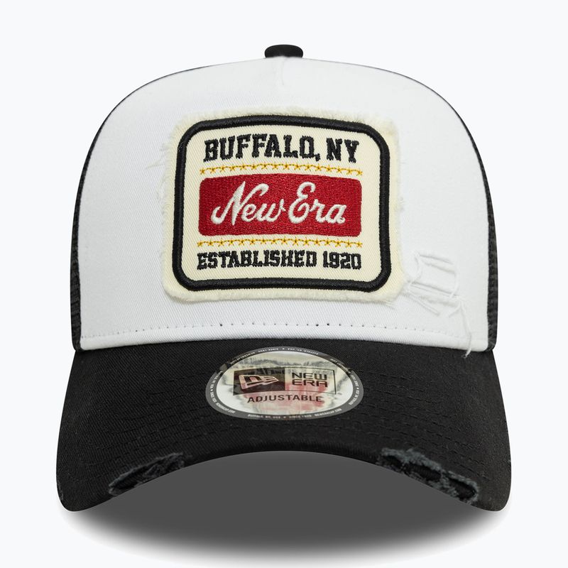 Šiltovka New Era NIE Patch Distress Trucker white 2