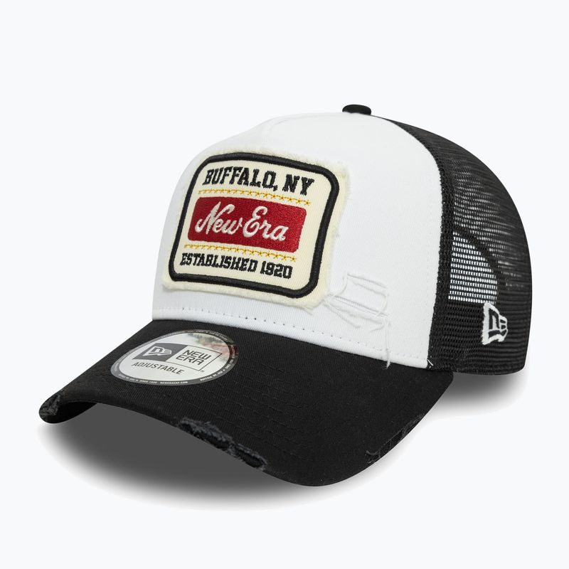 Šiltovka New Era NIE Patch Distress Trucker white 3