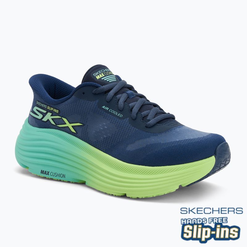 Dámske bežecké topánky SKECHERS Max Cushioning Endeavour Hallandale navy/lime