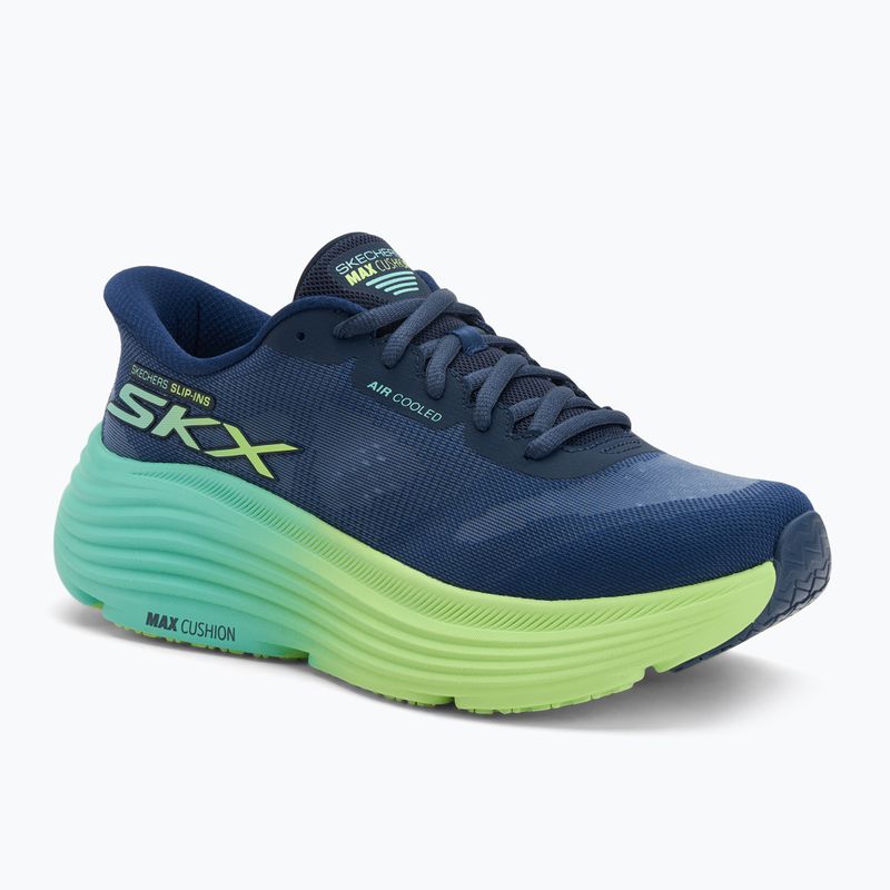Dámske bežecké topánky SKECHERS Max Cushioning Endeavour Hallandale navy/lime