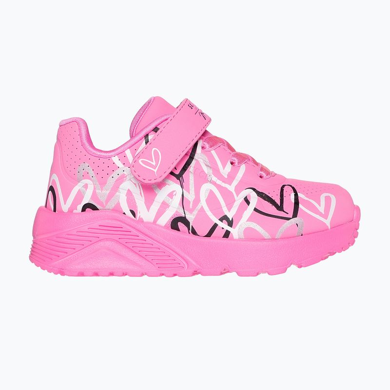 Detské topánky SKECHERS Uno Lite Love Levitate hot pink/multi 2