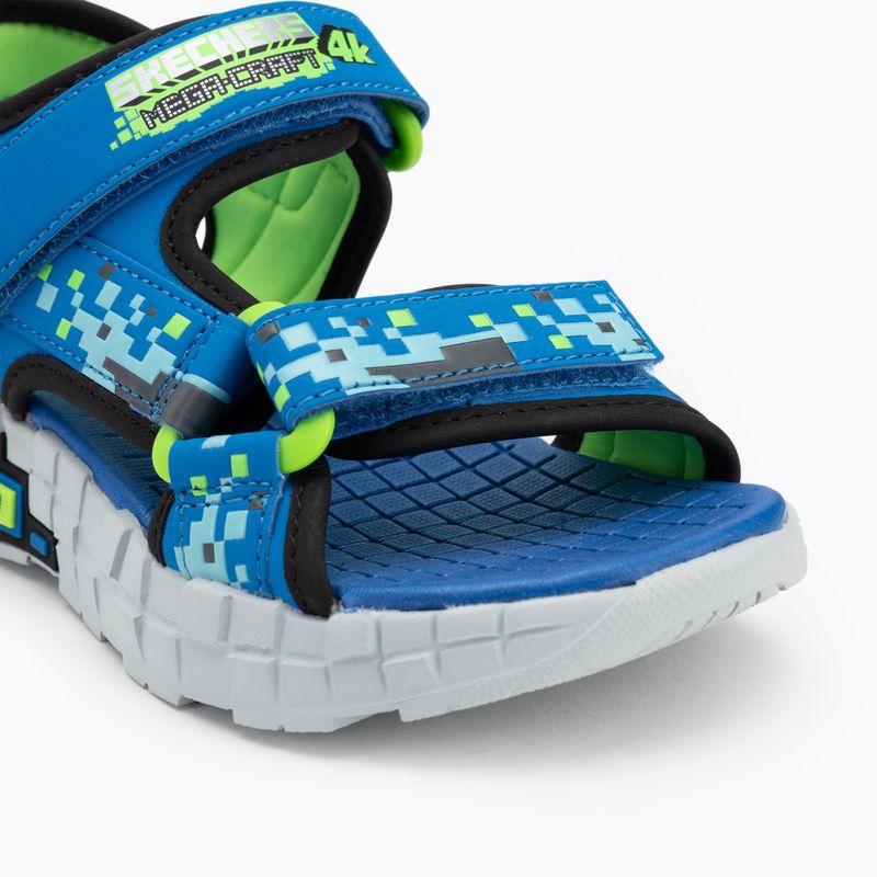 Detské sandále SKECHERS Mega Splash black/blue/lime 7