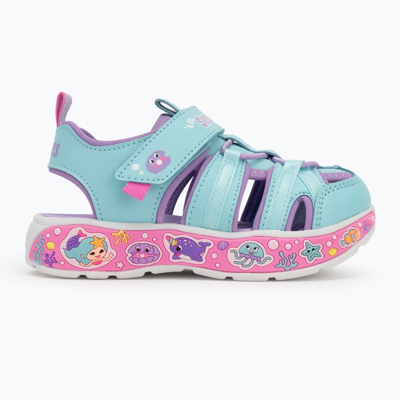 Detské sandále SKECHERS Play Scene Splash Cute Crew tyrkysové/lavanduľové 2