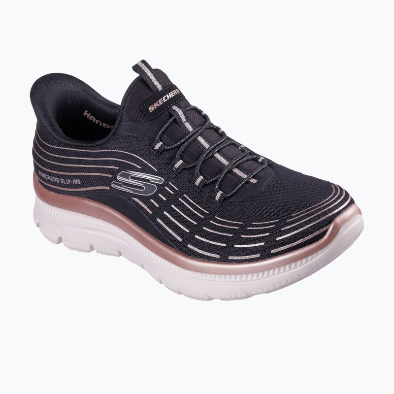 Dámske topánky SKECHERS Summits Plus Soft Luster black/rose gold 8