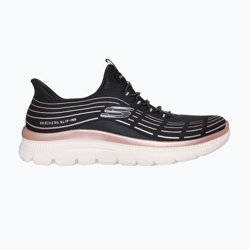 Dámske topánky SKECHERS Summits Plus Soft Luster black/rose gold 9