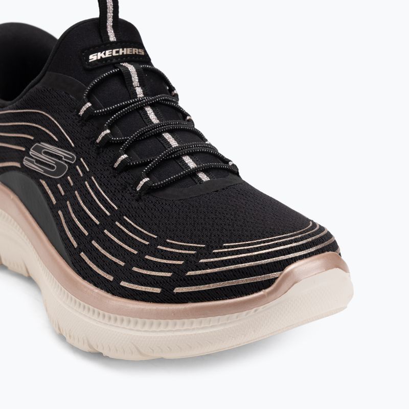 Dámske topánky SKECHERS Summits Plus Soft Luster black/rose gold 7