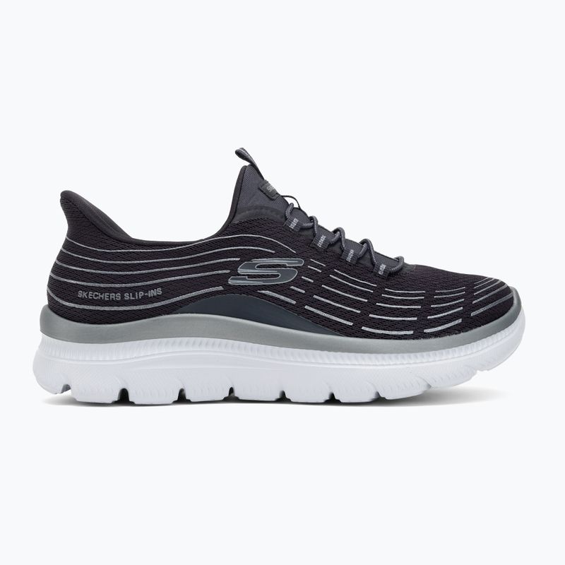 Dámske topánky SKECHERS Summits Plus Soft Luster charcoal/silver 2