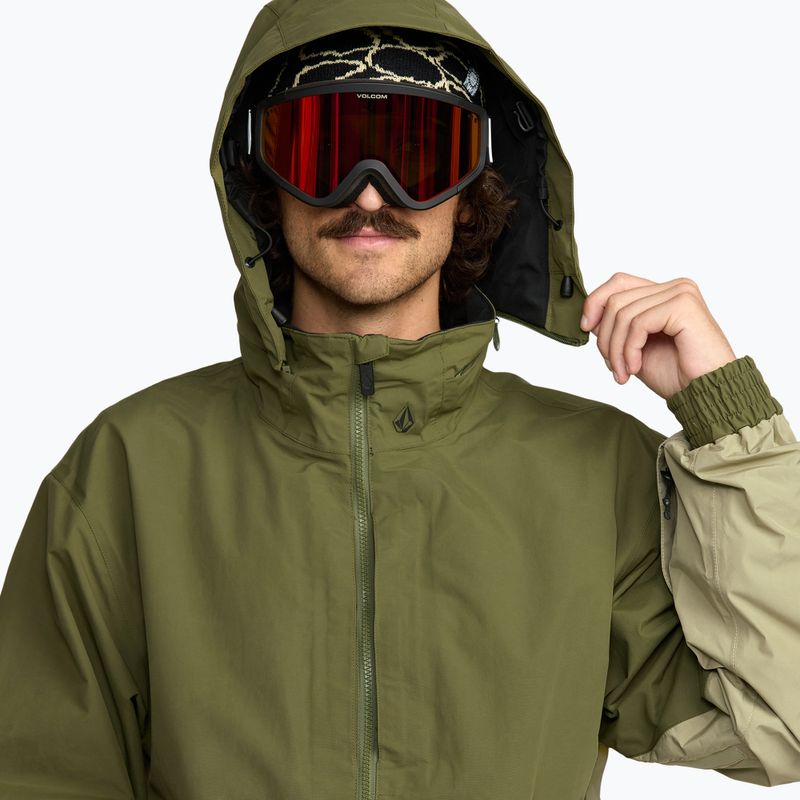 Pánska snowboardová bunda Volcom Longo GTX dark olive 6