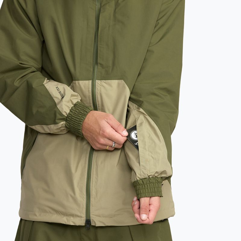 Pánska snowboardová bunda Volcom Longo GTX dark olive 10