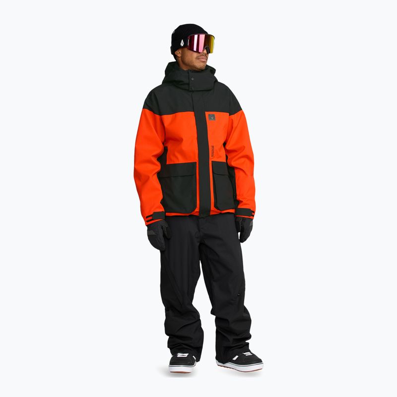 Pánska snowboardová bunda Volcom Kleveland orange shock 2