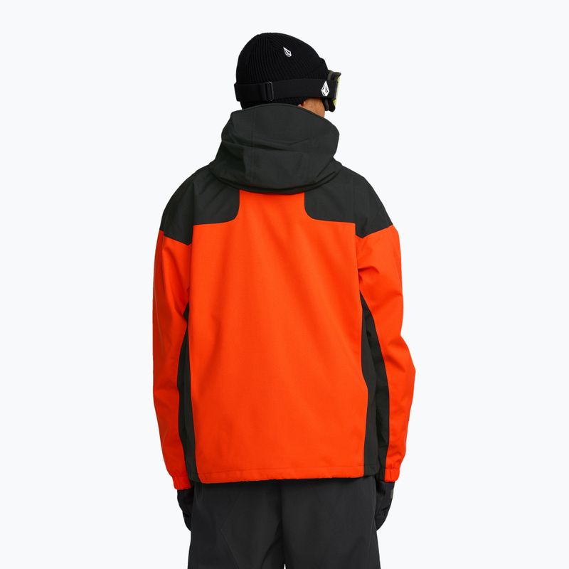 Pánska snowboardová bunda Volcom Kleveland orange shock 3