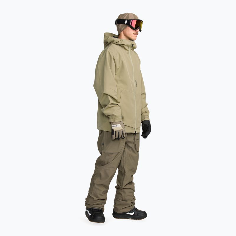 Pánske snowboardové nohavice Volcom Roan Bib Overall military 2