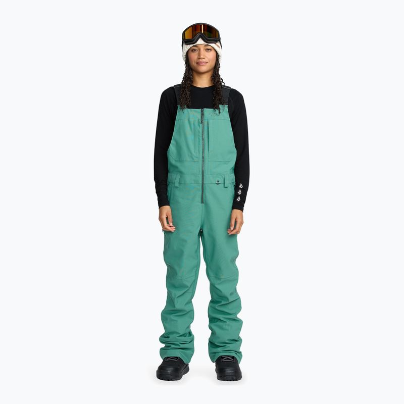 Dámske lyžiarske nohavice Volcom Swift Bib Overall spruce green