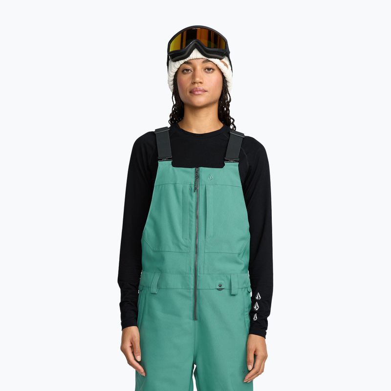 Dámske lyžiarske nohavice Volcom Swift Bib Overall spruce green 6