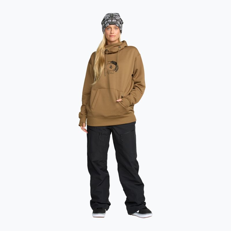 Dámska snowboardová mikina Volcom Riding Hydro P/O bronze 2