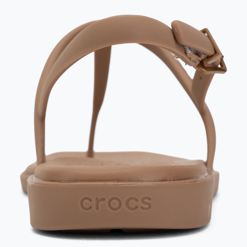 Dámske sandále Crocs Miami Thong Flip milk chocolate 6
