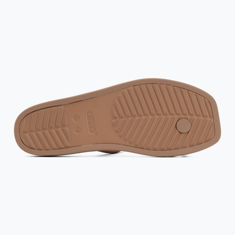 Dámske šľapky Crocs Miami Toe Loop Sandal milk chocolate 4